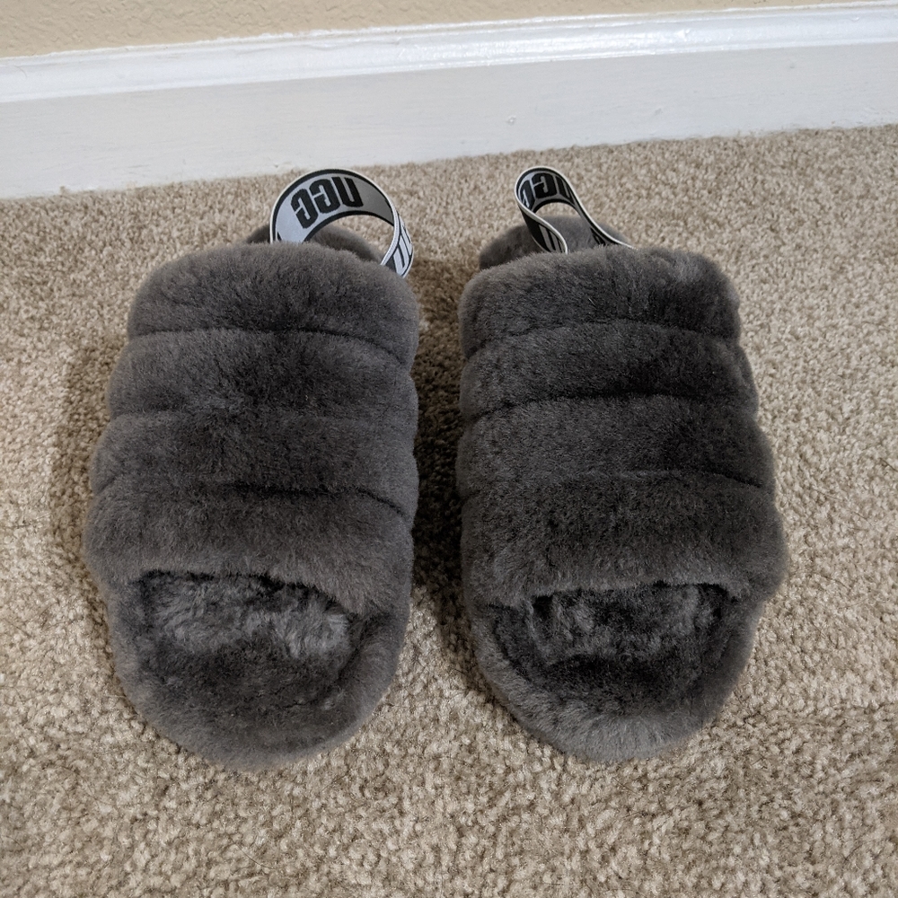 Ugg Fluff Yeah Slides, Charcoal - image 2
